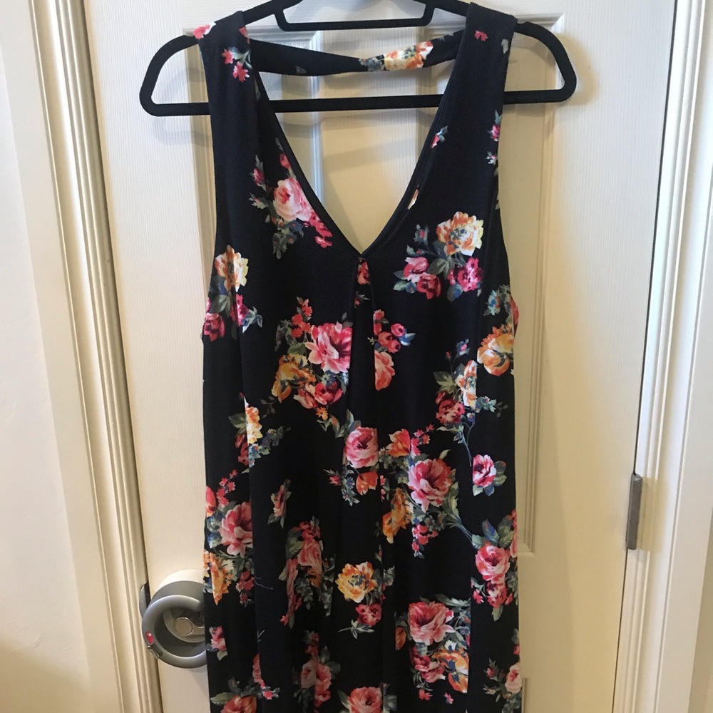 Black and floral tunic